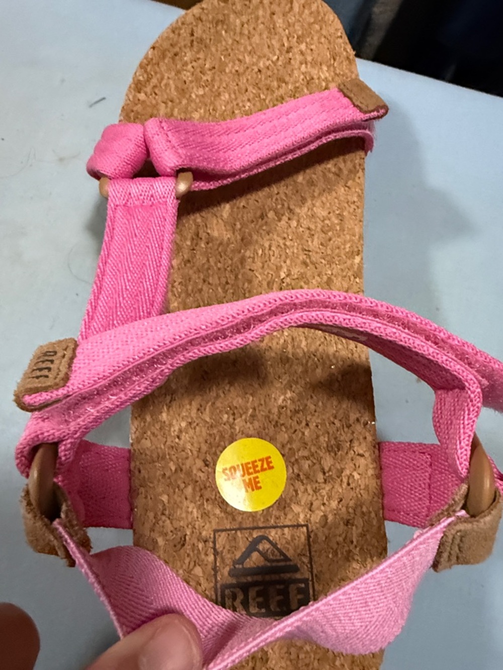 Reef Hot Pink Cork Strap Sandals - Picture 4 of 4